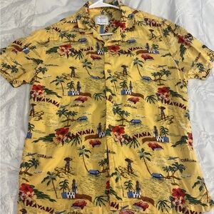 Cactus Yellow Cuba-Themed Casual Shirt